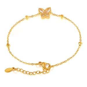 1 Stück Simple Series Daily Animal Edelstahl Goldfarben Damen Charm Armbänder h5 Bild2