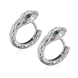 1 Piece Sophisticated Style Snake Head Stainless Steel Men's Hoop Earrings h5 Picture2