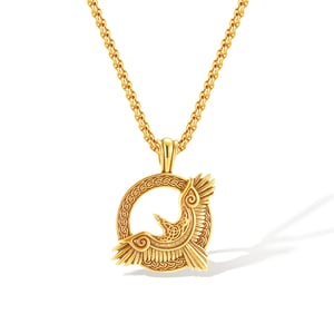 Statement-making Eagle Stainless Steel Men's Pendant Necklaces h5