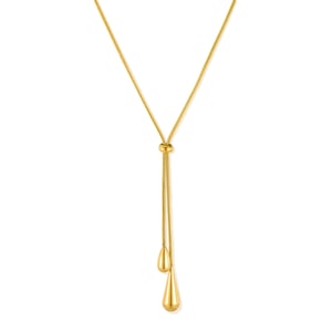 1 Stück Elegante Serie Tägliche Tropfen Verstellbare Edelstahl Gold Farbe Damen Anhänger Halsketten h5 Bild2