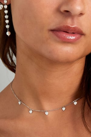 collier simple avec pendentifs coeur - doré h5 Image7