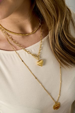 Halskette mit Herzanhänger und Vorderverschluss h5 Bild2