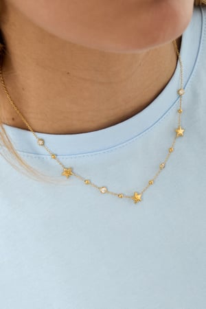 Halskette mit Sternen und Steinen h5 Bild3