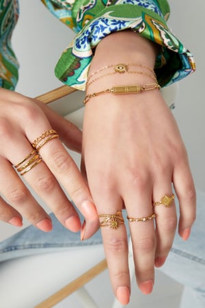 Ring sun - Gold Color Stainless Steel h5 Picture2