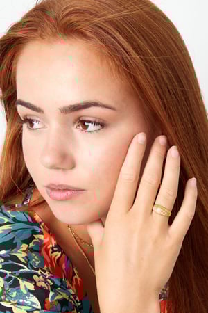 anillo con estampado de rayas h5 Imagen2