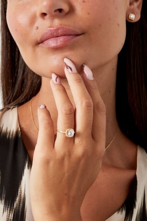 Ring square stone - silver color - 16 h5 Picture4