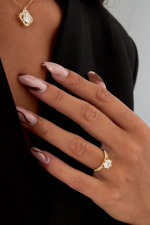 Ring stone with stones - Gold Color - 16 h5 Picture5