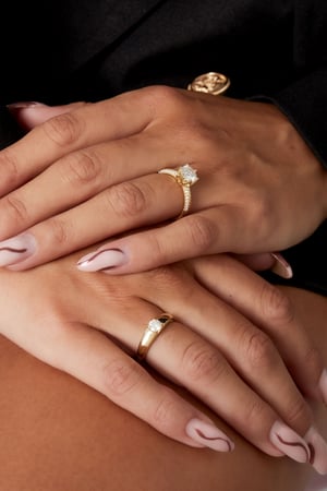 Ring stone with stones - Gold Color - 16 h5 Picture4