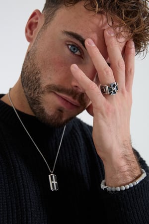 Men's ring cross - Silver Color color h5 Picture3