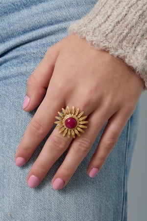 Sun with colored stone ring h5 Picture2