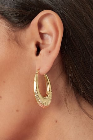 stainless steel geometric oval earrings h5 Picture3