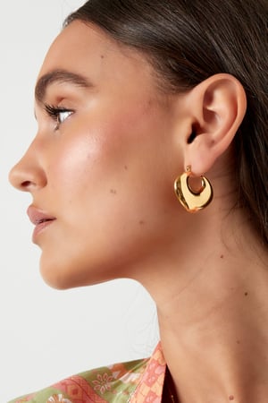 Chucky hoop earrings Gold Color Stainless Steel h5 Picture3