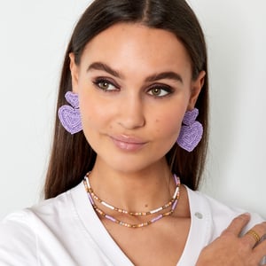 Ohrringe große Herzen Grün Glas h5 Bild3