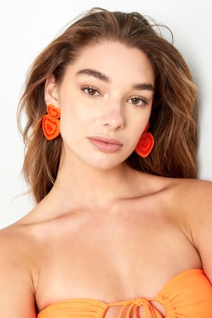 Ohrringe große Herzen Grün Glas h5 Bild2