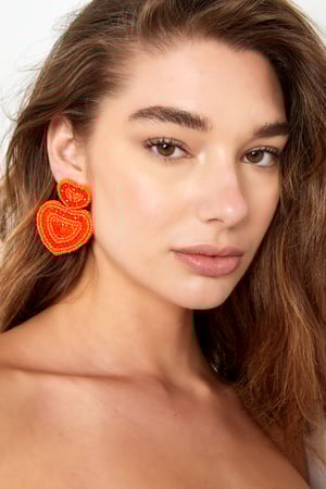 Ohrringe große Herzen Grün Glas h5 Bild4