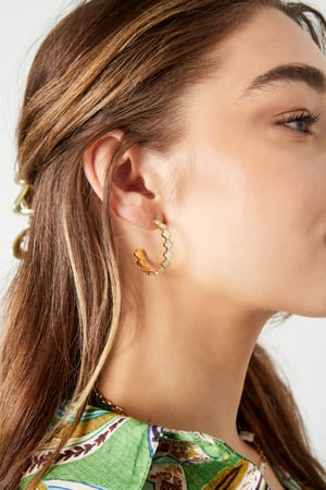 Ear studs clover - Silver color/white Stainless Steel h5 Picture3