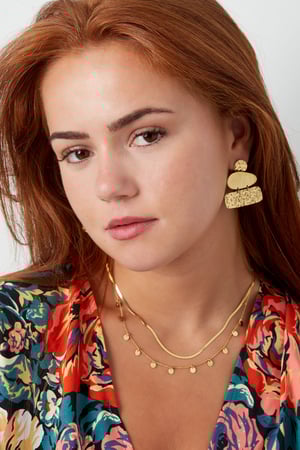 boucles d'oreilles irrégulières en acier inoxydable h5 Image4