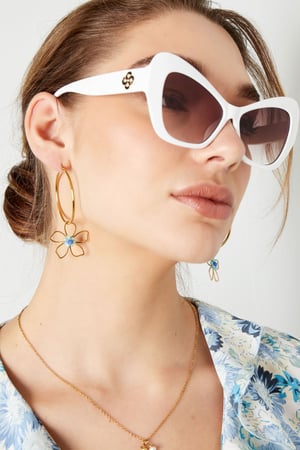 Earrings flower charm - multi Stainless Steel h5 Picture4