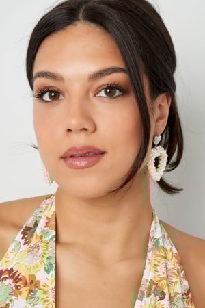 Ohrringe Herzperlen - Goldfarbe Kupfer h5 Bild3