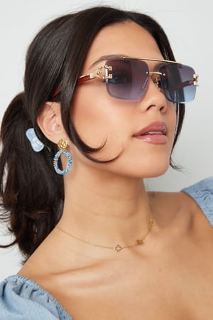 Earrings happy beads - black/Gold color Stainless Steel h5 Picture2