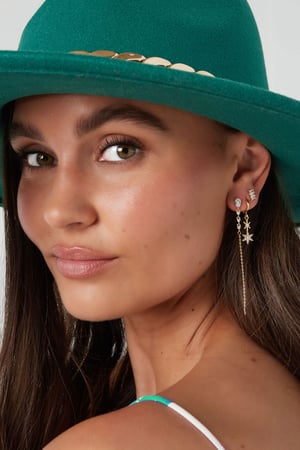 Ohr-Party-Zirkon - Goldfarbe Kupfer h5 Bild2