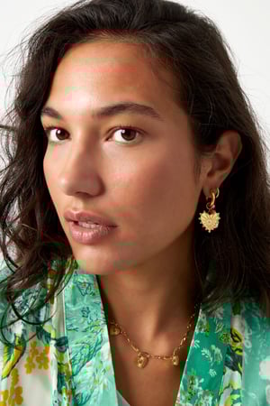 Earrings heart with spikes - Silver Color color h5 Picture4