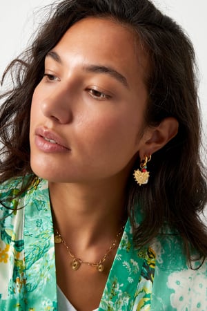 Earrings heart with spikes - Silver Color color h5 Picture2