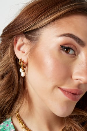 stainless steel earrings pearls simple small size  h5 Picture4