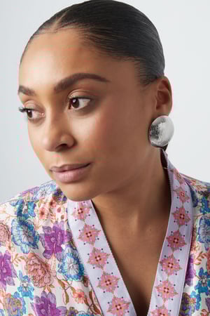 Ohrringe mit Kuppelstruktur – goldfarbenes Metall h5 Bild2