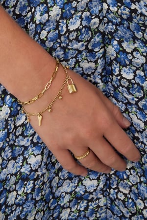 bracciale doppio con ciondoli e palline h5 Immagine2