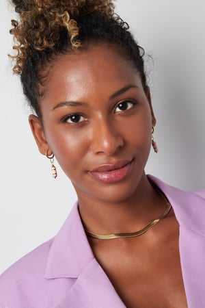 earring colored beads with heart h5 Picture2