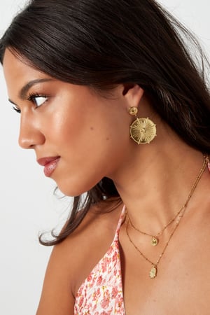 earrings large round charm h5 Picture3