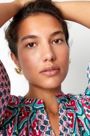 orecchini semicerchi con perla h5 Immagine4