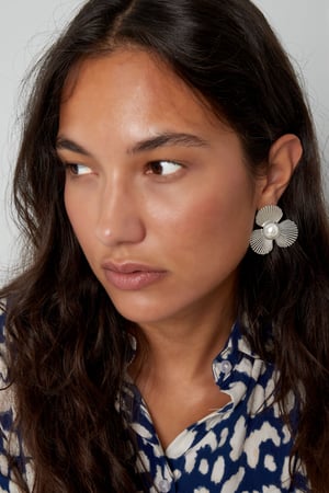 earrings flower with pearl h5 Picture2