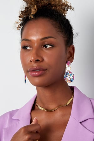 Ohrringe Kreismuster rot  h5 Bild4