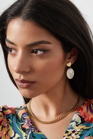 earring heart and oval red h5 Picture2