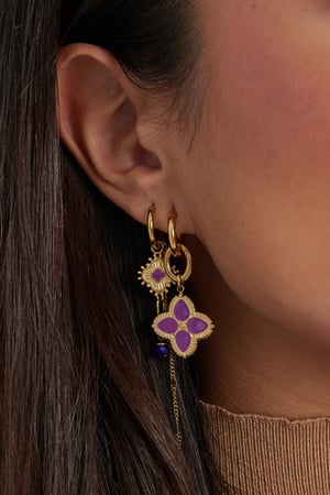 Earrings graceful party - Gold color/pink h5 Picture3