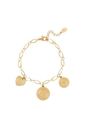 bracelet 3 heart coins h5