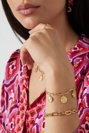 stainless steel 3 coin chain bracelets h5 Picture2