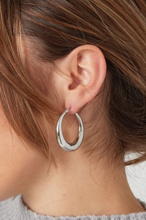 Basic half moon earrings - Silver Color color h5 Picture3