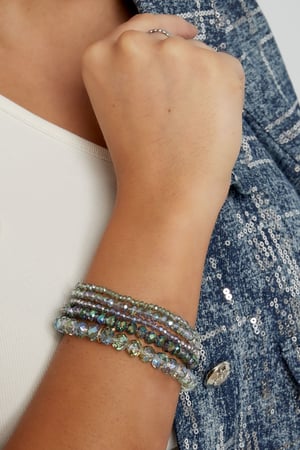 Set of 5 crystal bracelets green h5 Picture4