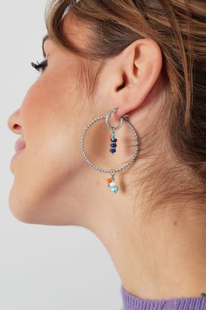 Orecchini perline party blue - Colore oro/blu h5 Immagine4