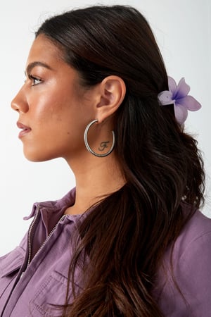 Earrings snake print - Silver Color color h5 Picture4