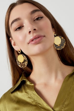 round earrings with print h5 Picture2