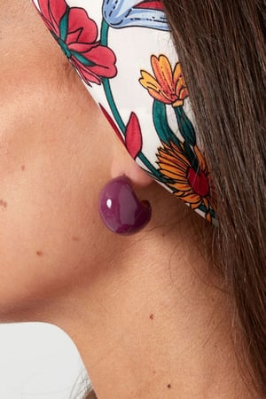 Colorful crescent moon earrings h5 Picture3