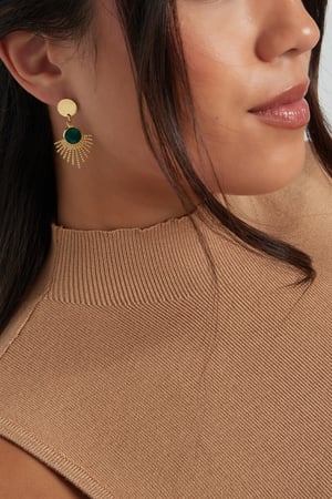 Orecchini anima segreta - Colore oro verde h5 Immagine2