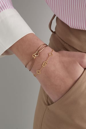 Bracciale in raso collegato a cuore h5 Immagine2