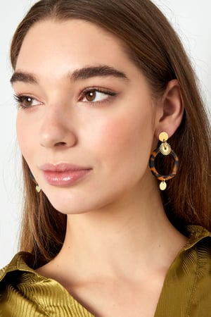 pendientes circulares con estampado h5 Imagen4