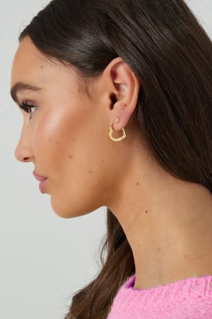 Basic heart earrings medium - Silver Color color h5 Picture4
