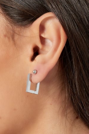 Basic rectangle earrings Gold Color - small h5 Picture3